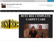 Tablet Screenshot of busybeecarpetcleaning.com